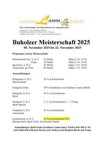 Buholzer Meisterschaft 2025