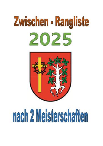 Zwischenrangliste nach 2 MS 2025