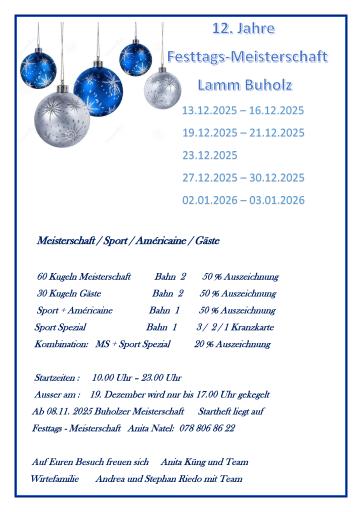 Festtags-Meisterschaft 2025 (Flyer)