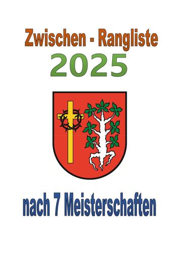 Zwischenrangliste nach 7 MS 2025